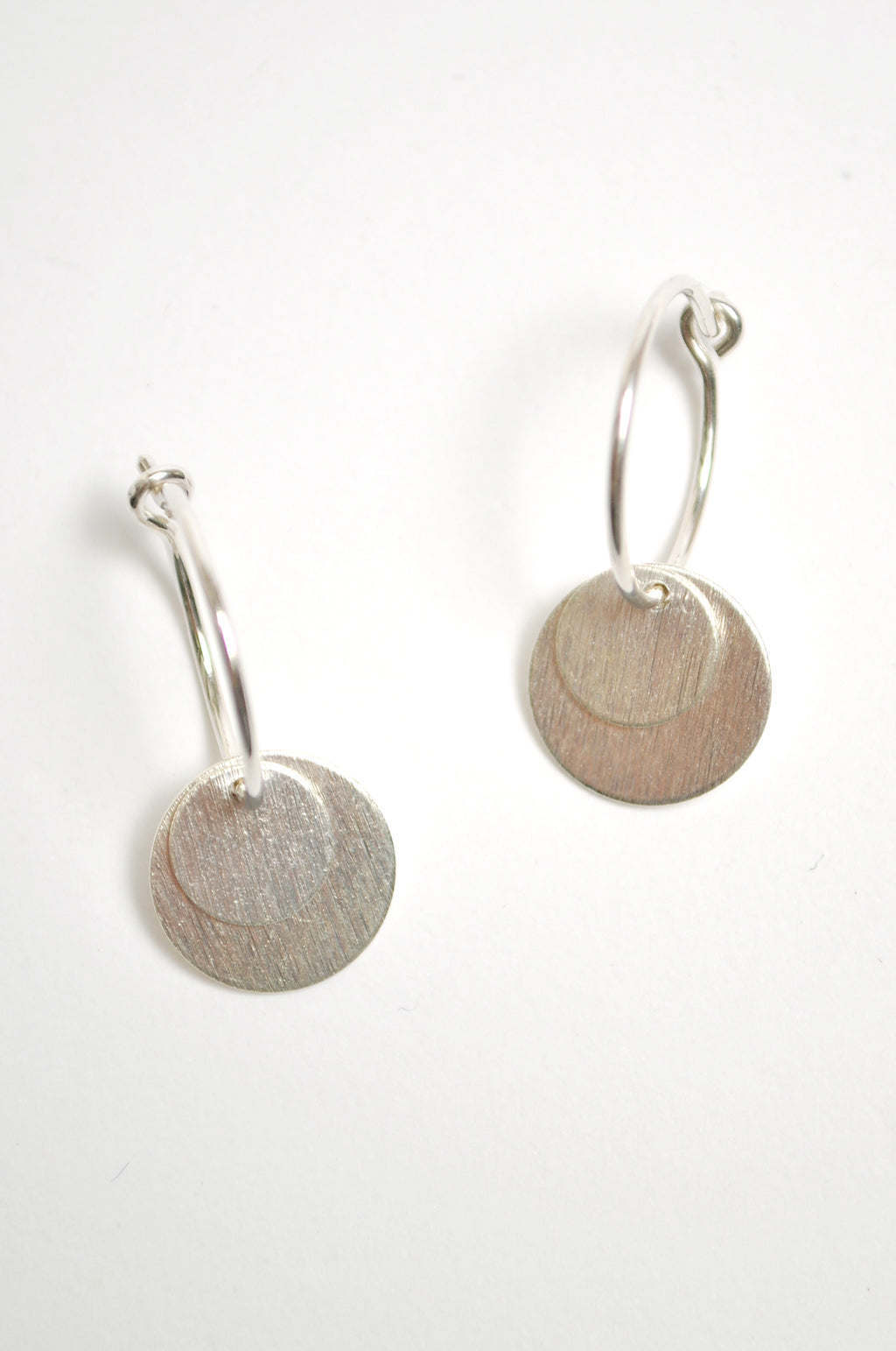 Small Coin Silver Earrings