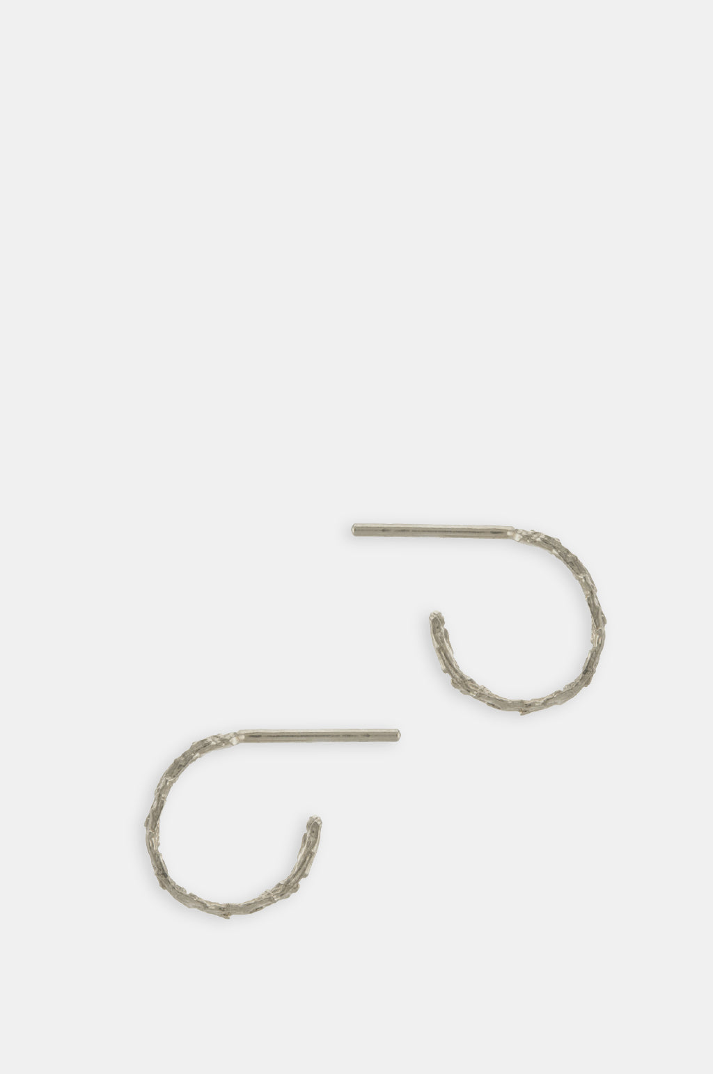 Nest Structure Mini Hoop Earrings Silver