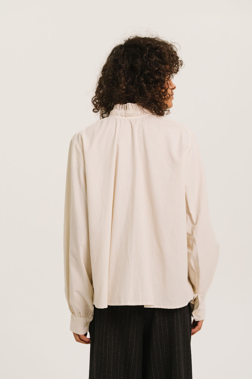 Soline Velvet Blouse Ecru