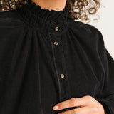 Soline Velvet Blouse Noir