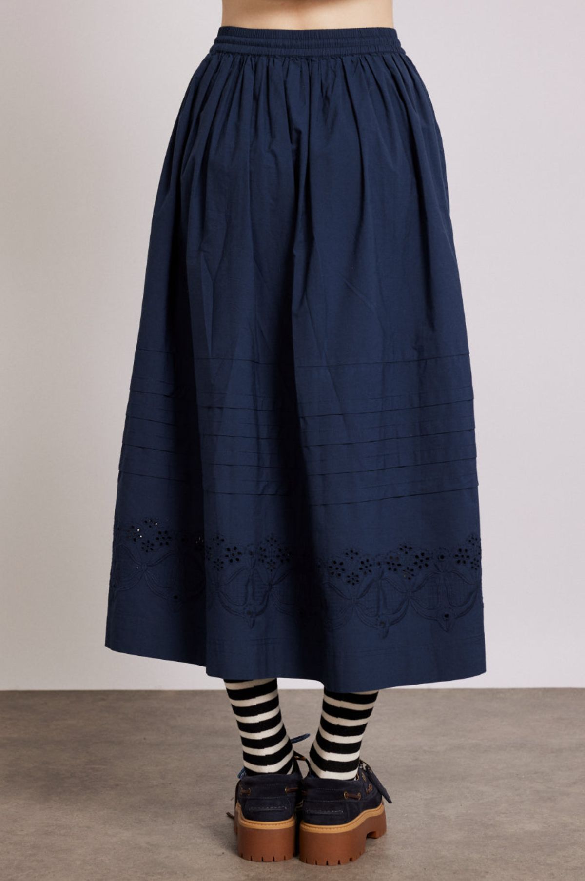 Midi skirt navy blue best sale