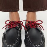 Franco Leather Boat Loafer Black