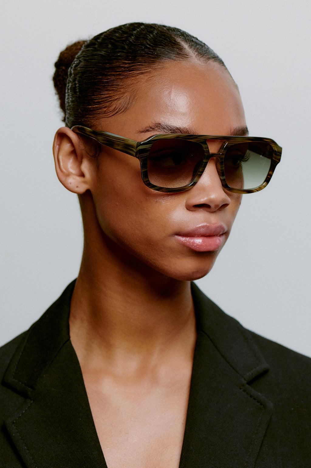 Kaya Sunglasses Striped Horn