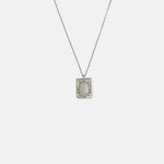 ABOAB Citrine L.B Clock Mini Pendant Silver Necklace.