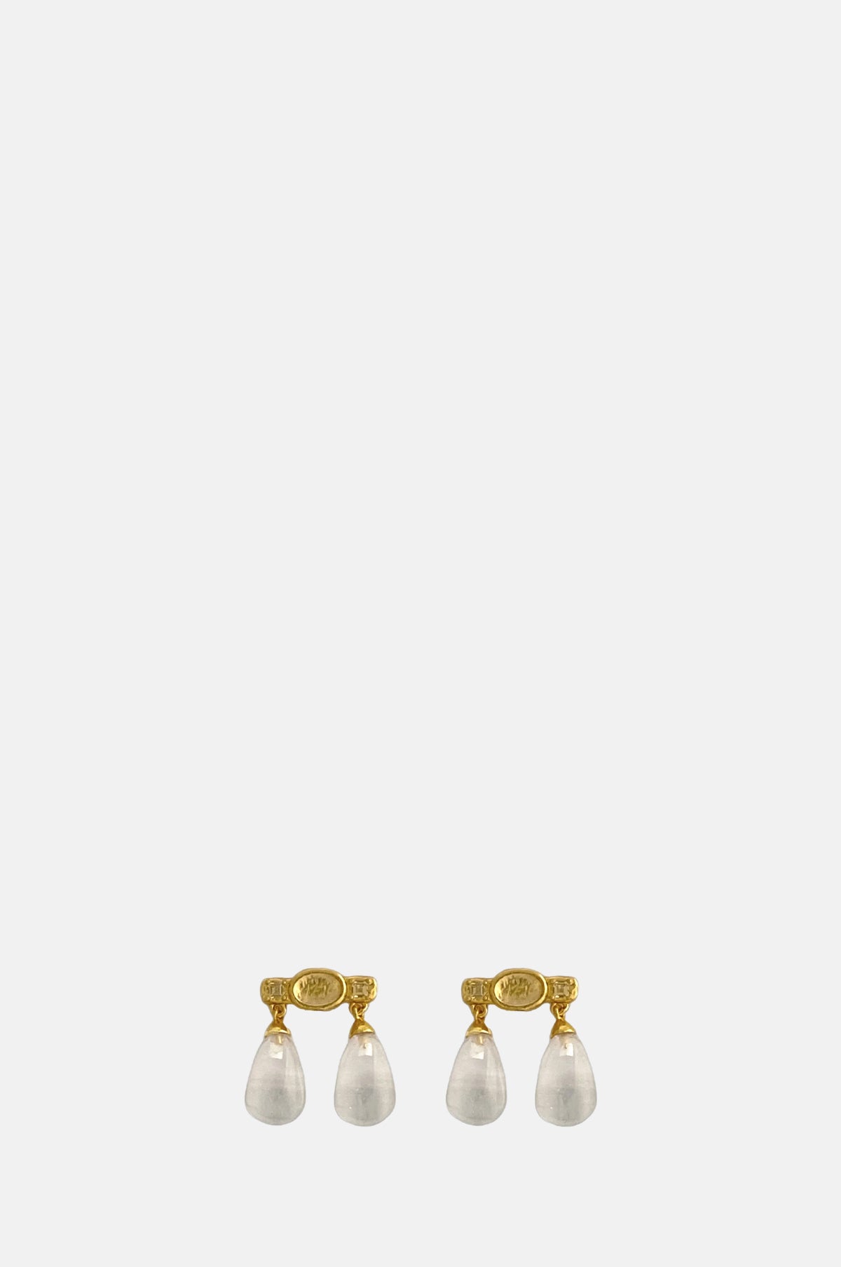ABOAB Clear Quartz Era Gold Earrings.