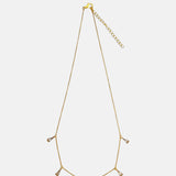 ABOAB Clear Quartz Quintet Gold Necklace.