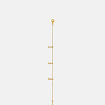 ABOAB Clear Quartz Triangle Trio Gold Bracelet.