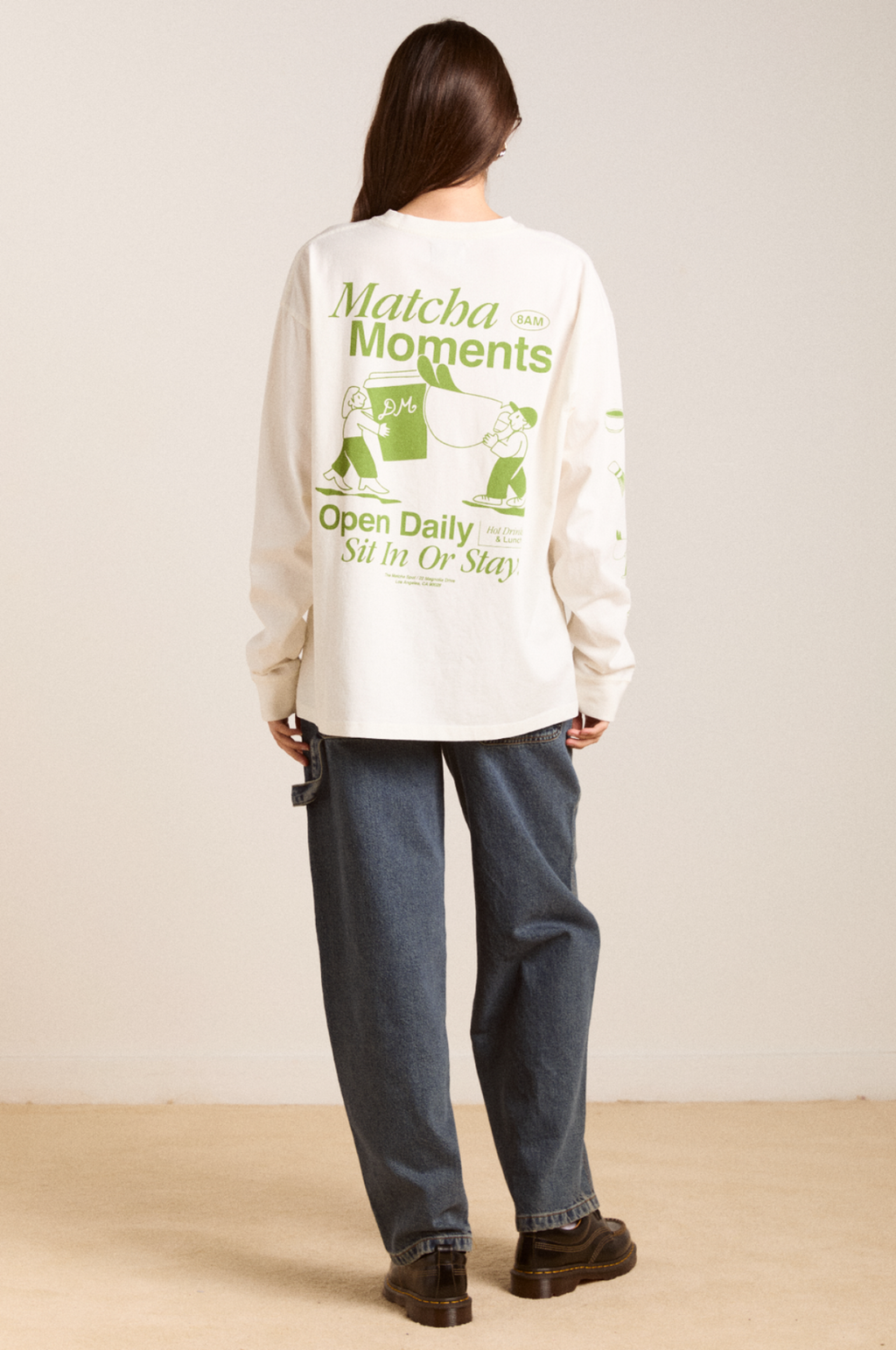 Matcha Moments LS Tee Ecru