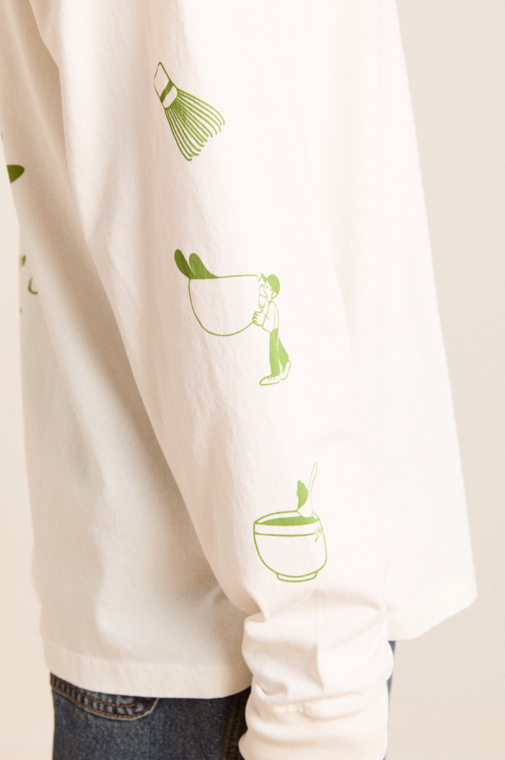 Matcha Moments LS Tee Ecru