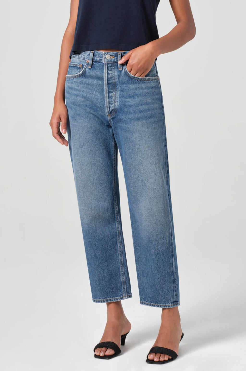 90's Crop M/R Loose Straight Essence