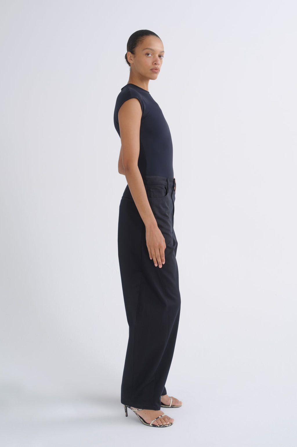 Luna Trouser Structured Twill Obscura