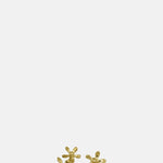 Alex Monroe Asymmetric Growing Flower Stud Earrings Gold.