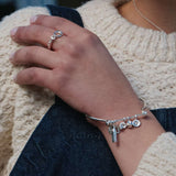 Boatyard Bangle with Mudlark Charms Silver