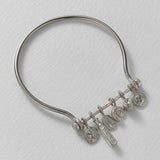 Boatyard Bangle with Mudlark Charms Silver