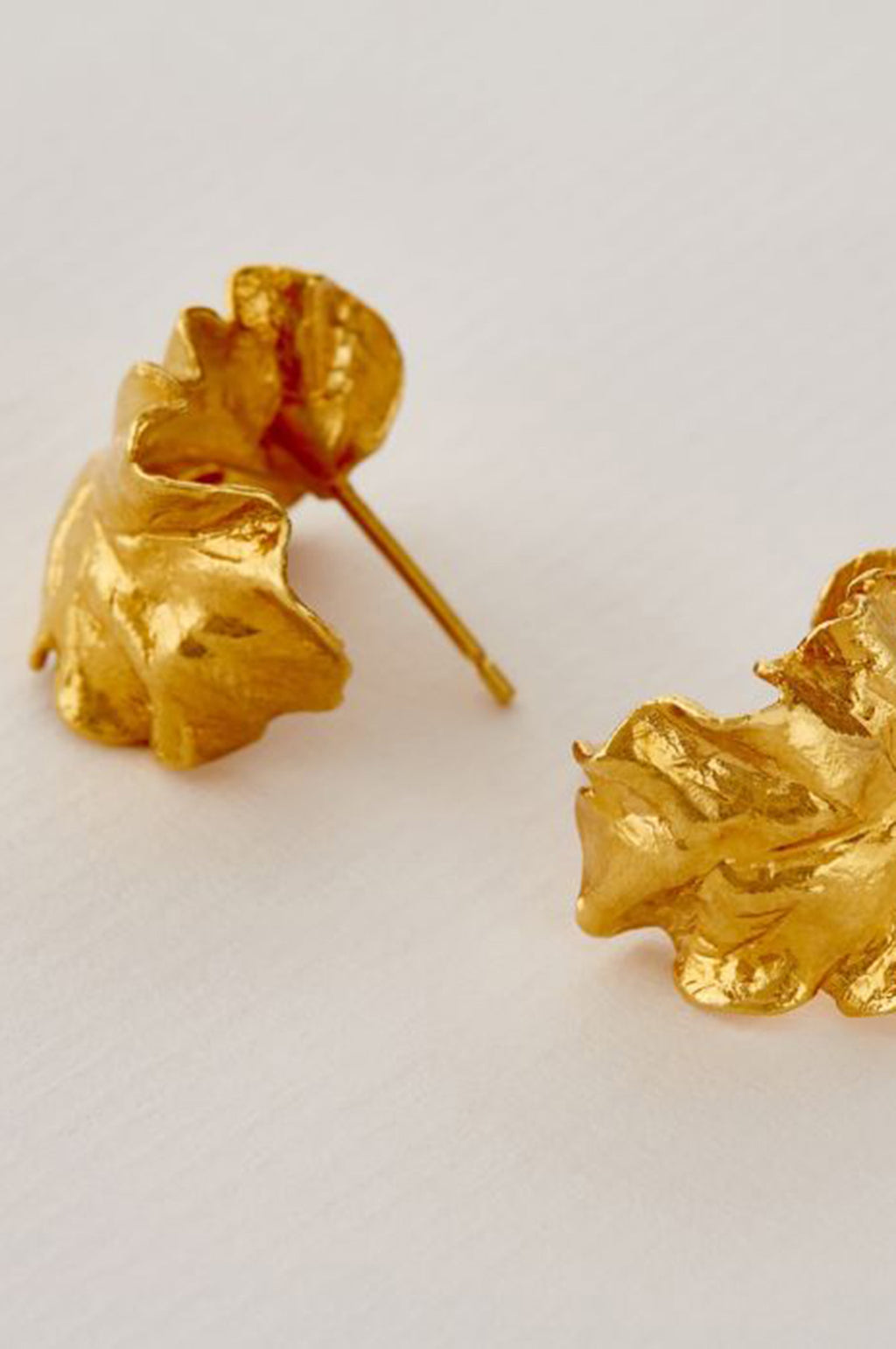 Chard Leafy Hoop Earrings Gold