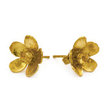 Citrine Buttercup Earrings Gold