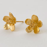 Citrine Buttercup Earrings Gold