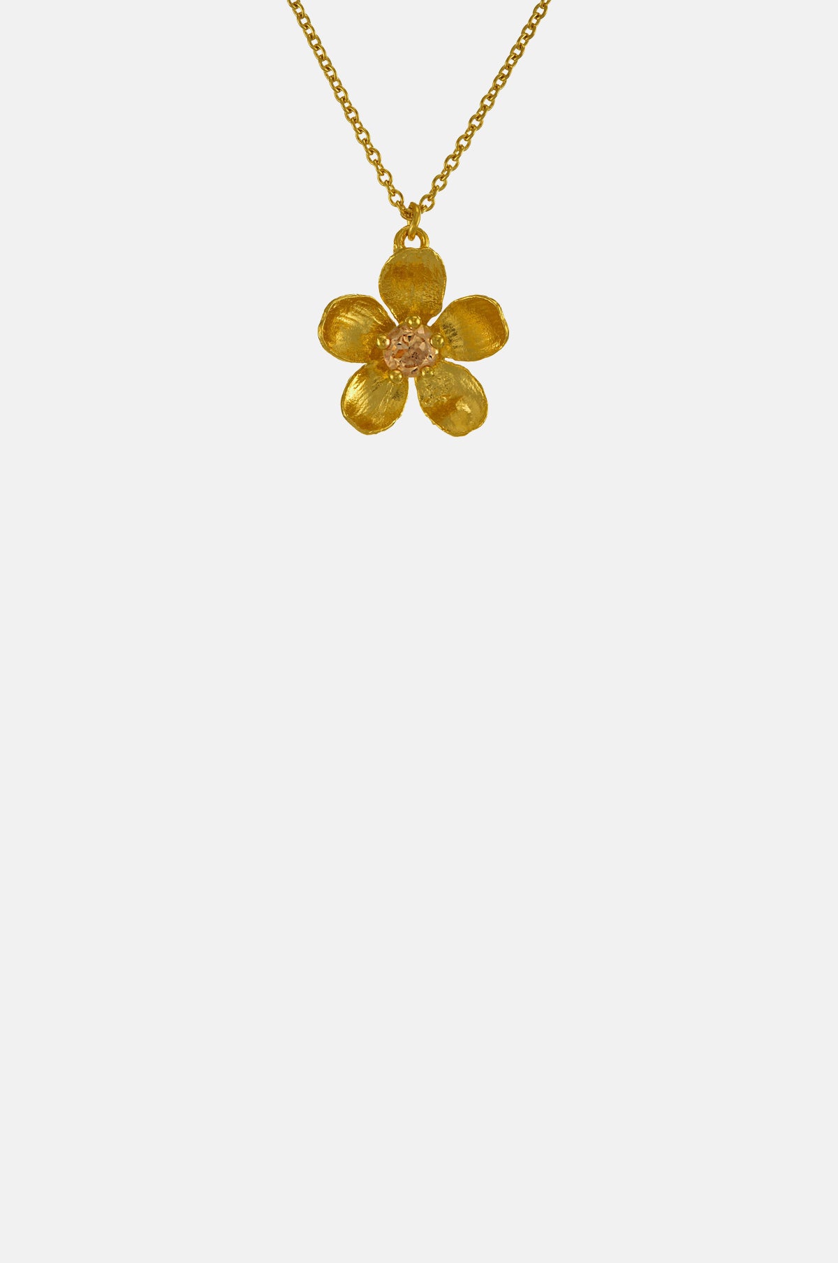 Alex Monroe Citrine Buttercup Necklace Gold.