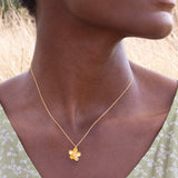 Citrine Buttercup Necklace Gold