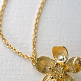 Citrine Buttercup Necklace Gold