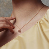 Cuckoo Flower Necklace with Pearl Gold