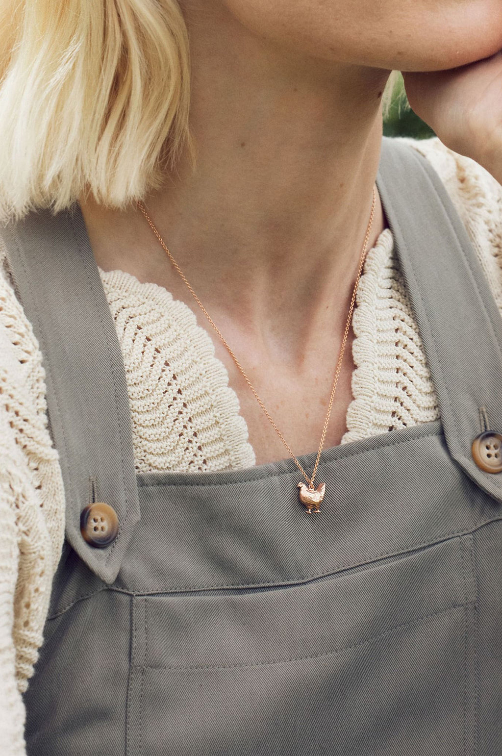 Fat Hen Necklace Gold