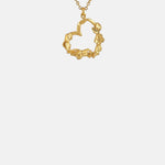 Alex Monroe Floral Heart Necklace with Itsy Bitsy Bee Gold.