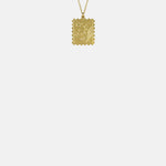 Alex Monroe Floral Stamp Necklace Gold.