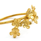 Forget Me Not Flower Trail Stacking Ring Gold