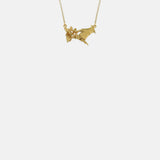 Alex Monroe Gift of Flowers In Line Necklace Gold.
