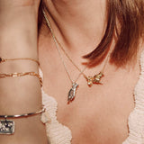 Gift of Flowers In-line Necklace Gold