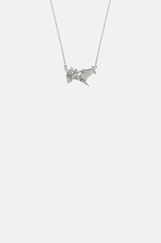 Gift of Flowers In-line Necklace Silver