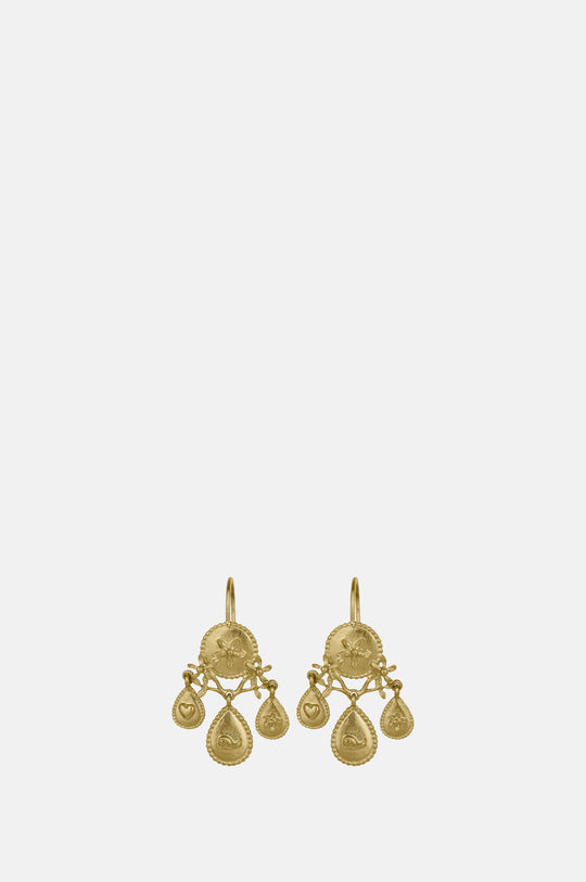 Gratitude for Nature Girandole Earrings Gold