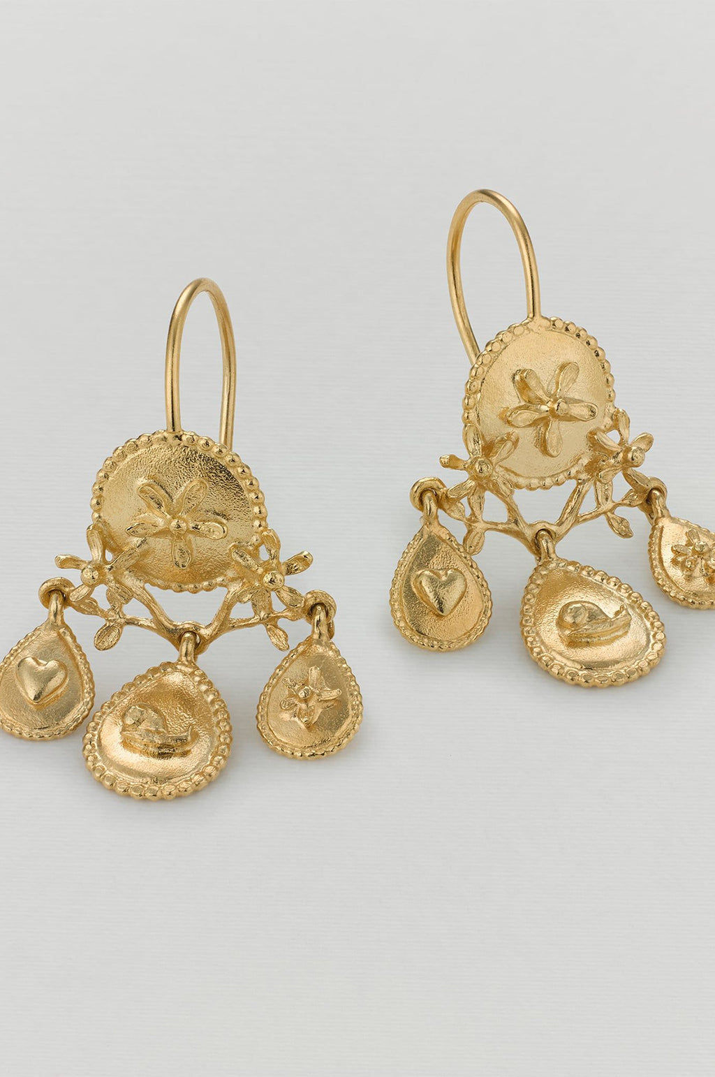 Gratitude for Nature Girandole Earrings Gold