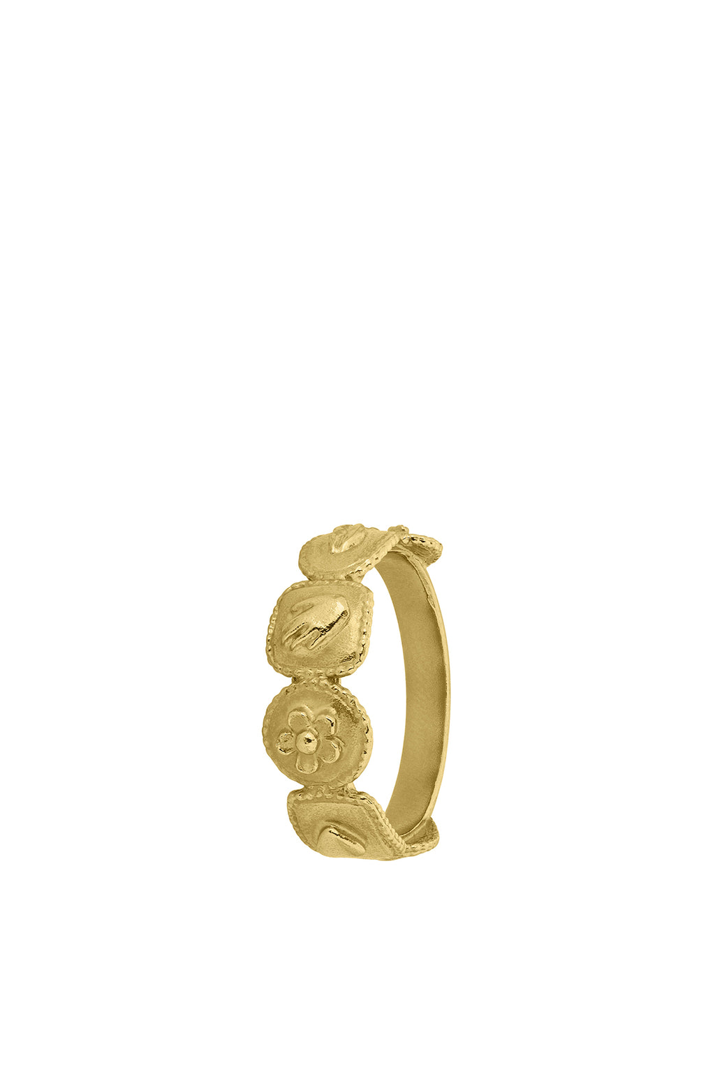 Gratitude for Nature Half Wreath Ring Gold