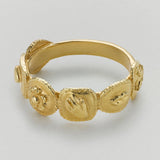 Gratitude for Nature Half Wreath Ring Gold