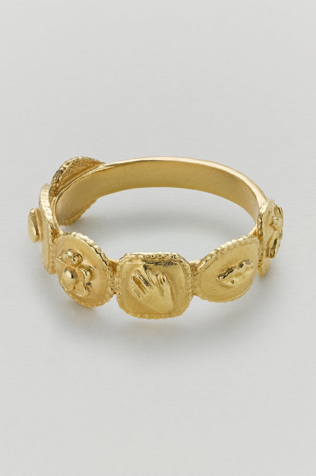 Gratitude for Nature Half Wreath Ring Gold