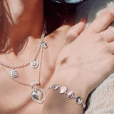 Gratitude for Nature Linked Station Bracelet Silver