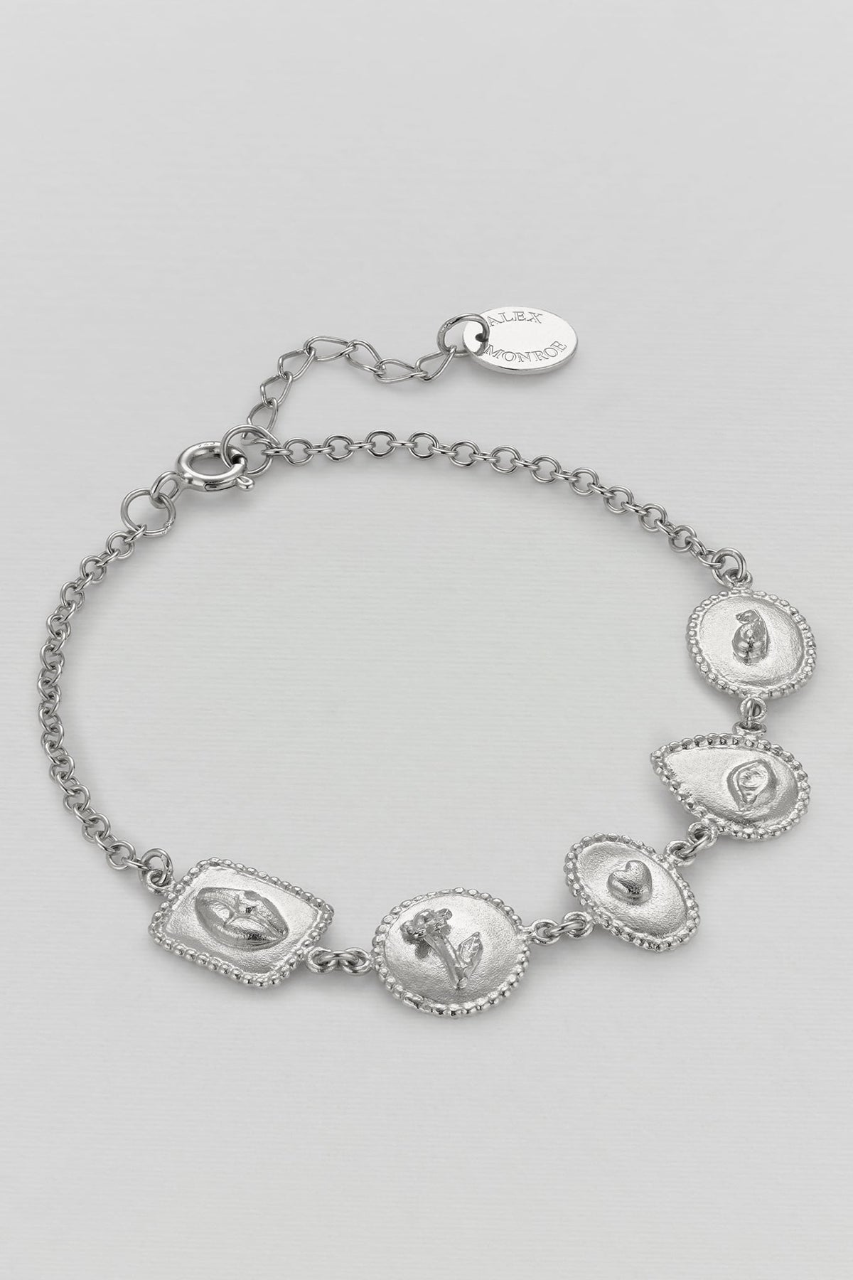Gratitude for Nature Linked Station Bracelet Silver