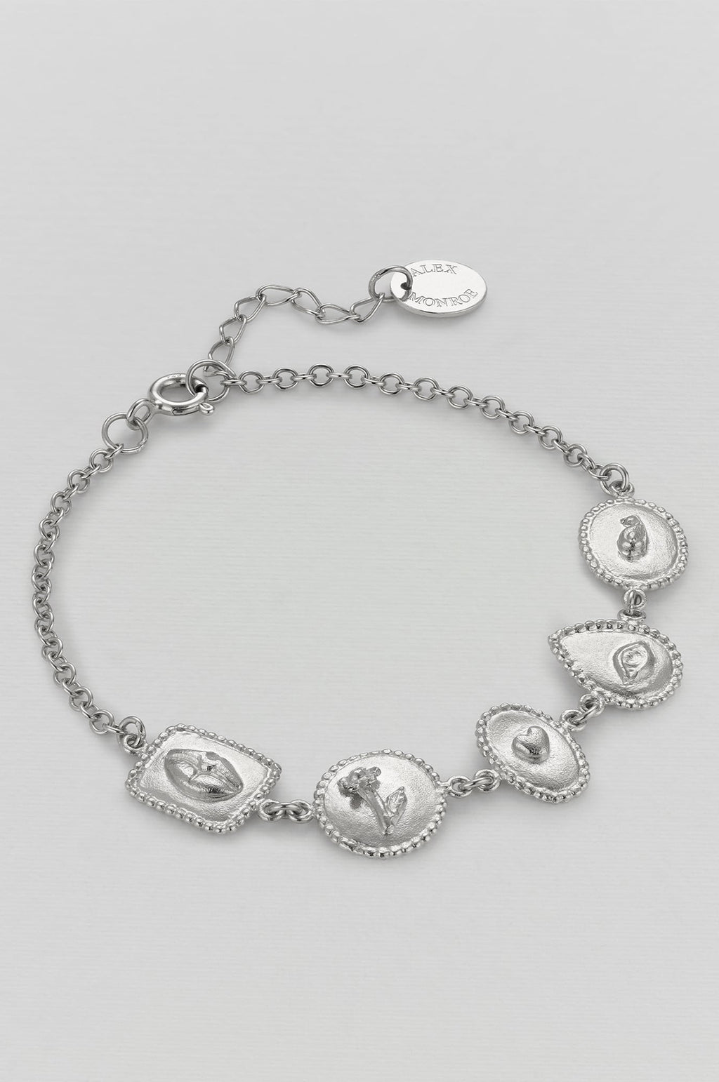 Gratitude for Nature Linked Station Bracelet Silver