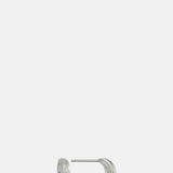 Alex Monroe Kissing Seed Huggie Hoop Earrings Silver.