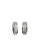 Kissing Seed Huggie Hoop Earrings Silver