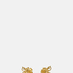 Alex Monroe Ornate Rose Stud Earrings Gold.