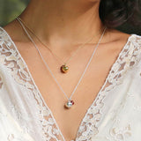 Pomegranate & Garnet Cluster Necklace Gold