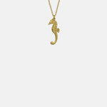 Alex Monroe Seahorse Necklace Gold.