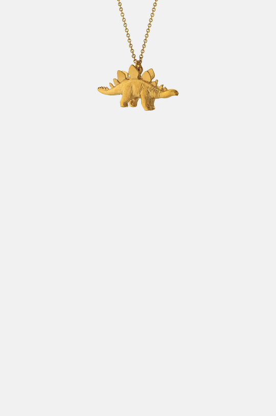Stegosaurus Necklace Gold