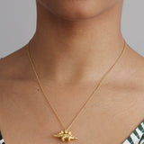Stegosaurus Necklace Gold