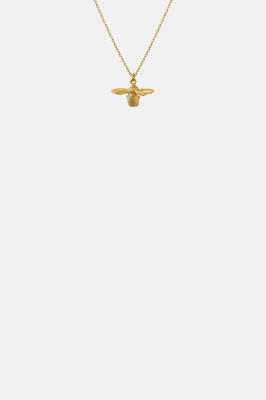 Teeny Tiny Bumblebee Necklace 18ct Solid Gold