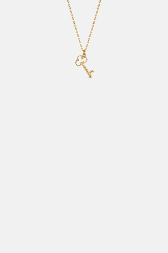 Teeny Tiny Garden Key Necklace 18ct Solid Gold