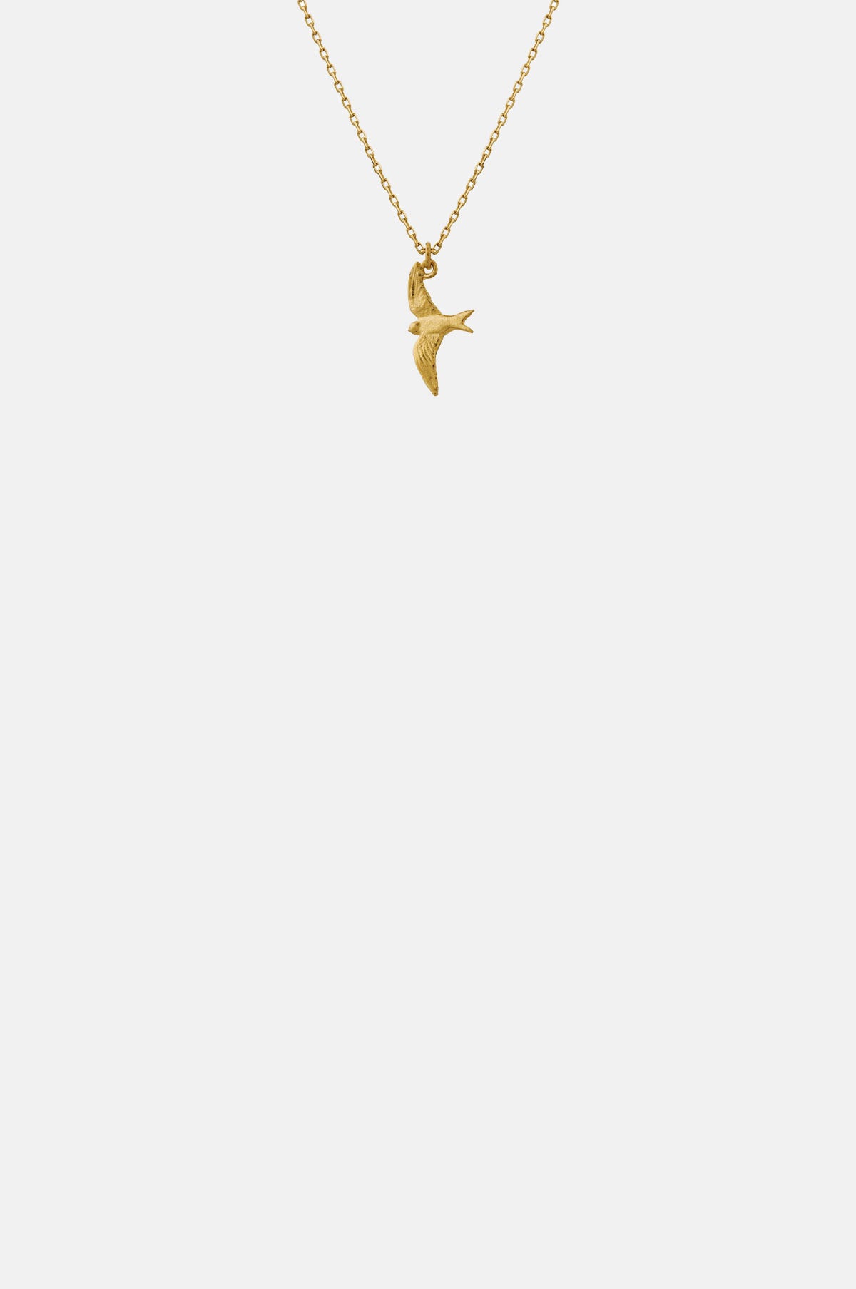 Alex Monroe Teeny Tiny Swallow Necklace 18ct Solid Gold.